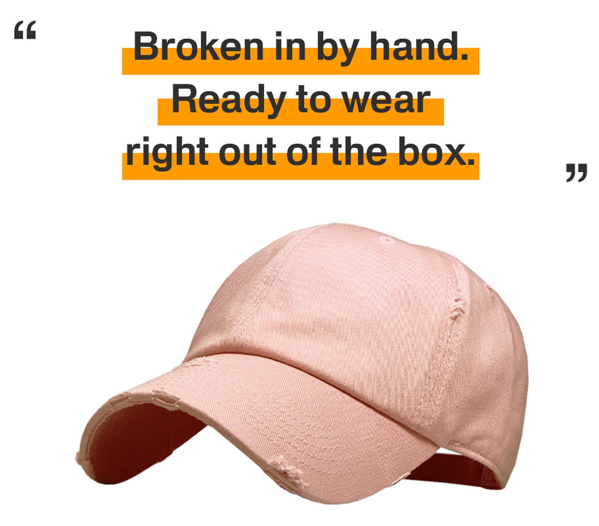 Rose Distressed Vintage Baseball Cap Front Side View